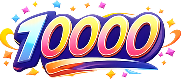 10000 ব্র্যান্ডের গোলাপি নীল লোগো